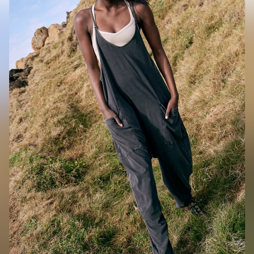 Free People black/grayish romper xs